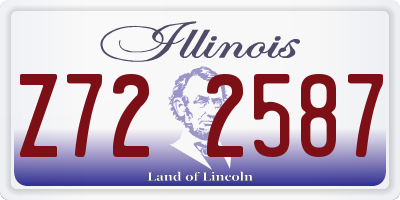 IL license plate Z722587