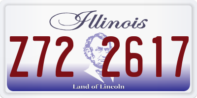 IL license plate Z722617