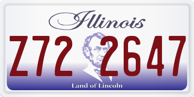 IL license plate Z722647
