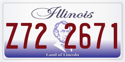 IL license plate Z722671