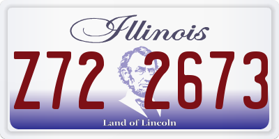 IL license plate Z722673