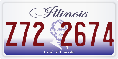 IL license plate Z722674
