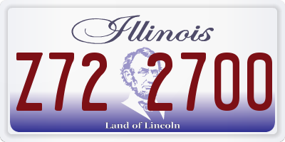 IL license plate Z722700