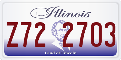 IL license plate Z722703