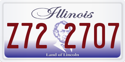 IL license plate Z722707