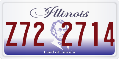 IL license plate Z722714
