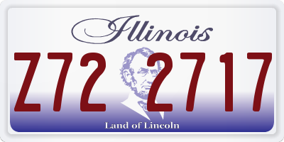 IL license plate Z722717