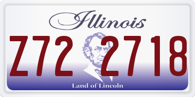 IL license plate Z722718