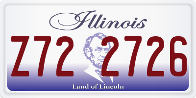 IL license plate Z722726