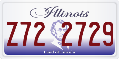 IL license plate Z722729