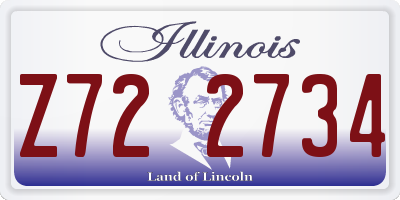 IL license plate Z722734