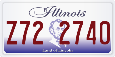 IL license plate Z722740