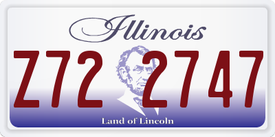 IL license plate Z722747