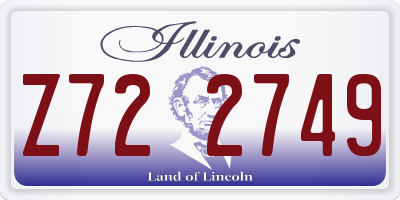 IL license plate Z722749
