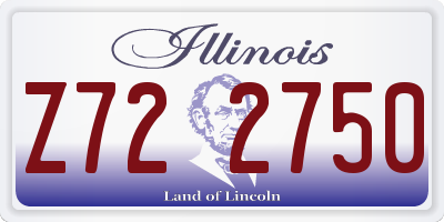 IL license plate Z722750