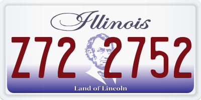 IL license plate Z722752