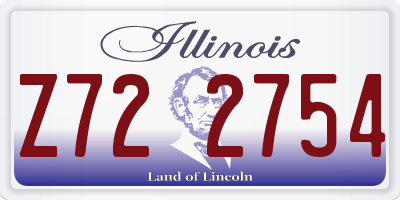 IL license plate Z722754