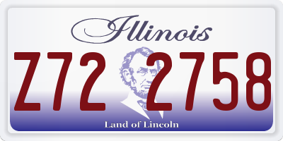 IL license plate Z722758