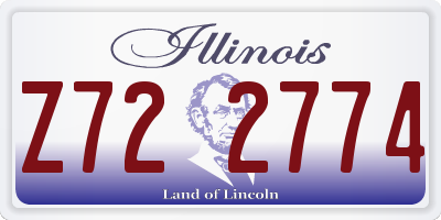IL license plate Z722774