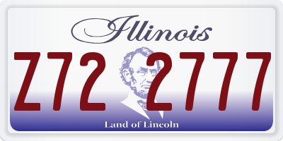 IL license plate Z722777