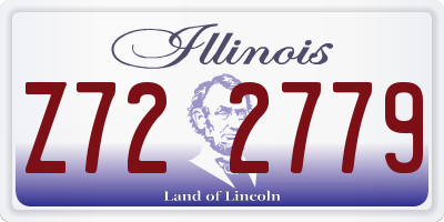 IL license plate Z722779
