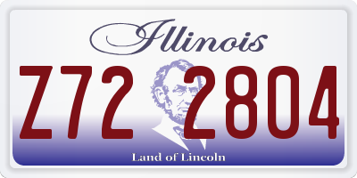 IL license plate Z722804