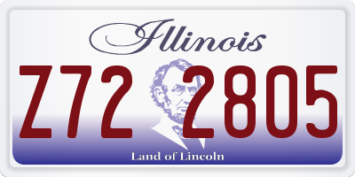 IL license plate Z722805