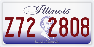 IL license plate Z722808