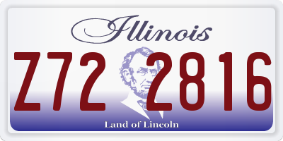IL license plate Z722816
