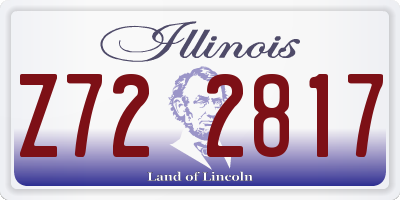 IL license plate Z722817