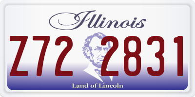 IL license plate Z722831