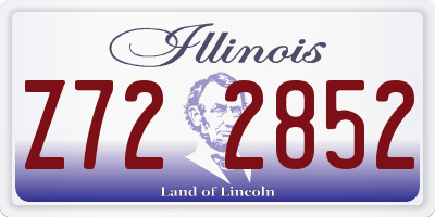 IL license plate Z722852