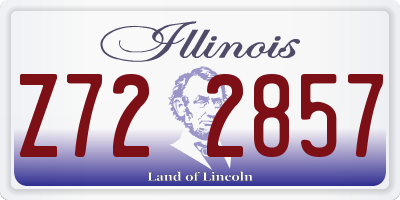 IL license plate Z722857