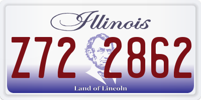 IL license plate Z722862