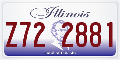 IL license plate Z722881