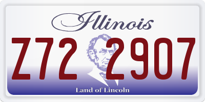 IL license plate Z722907