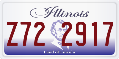 IL license plate Z722917