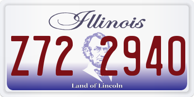 IL license plate Z722940