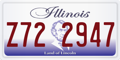 IL license plate Z722947