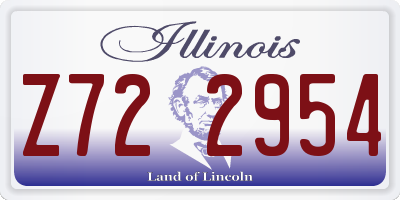 IL license plate Z722954