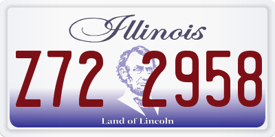 IL license plate Z722958