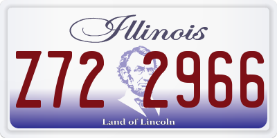 IL license plate Z722966