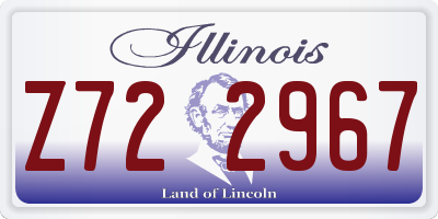 IL license plate Z722967