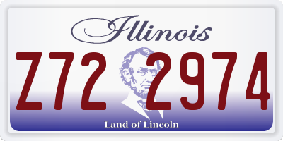 IL license plate Z722974