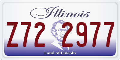 IL license plate Z722977
