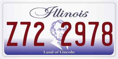 IL license plate Z722978
