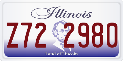 IL license plate Z722980