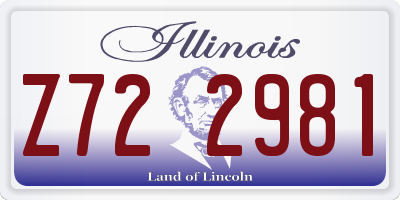 IL license plate Z722981