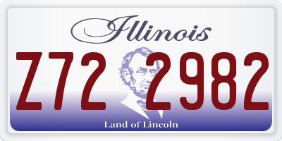 IL license plate Z722982