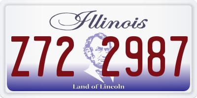 IL license plate Z722987
